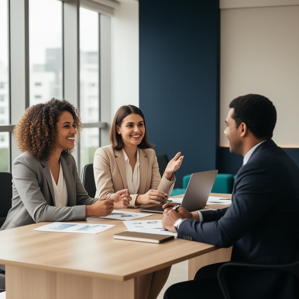 Equipe Vértice em conversa consultiva